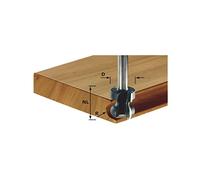 Festool Fraise pour poignée moulurée HW S8 491140 – queue 8 mm, Ø22 mm, longueur de travail 16 mm