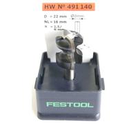 Festool HW S8 D22/16/R2,5+6 Griffleistenfrser 22 x 16 x 59 x 8 mm ( 491140 ) fr Dfonceuse OF 900, OF 1000, OF 1010, OF 1010 R, OF 1400, OF 2000, OF 2200