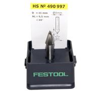 Fraise à rainurer en V HS avec queue de 8mm FESTOOL HS S8 D11/9,5/60° - 490997