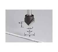 Fraise à rainurer en V HW avec queue de 8mm FESTOOL HW S8 D18-90° (Alu) - 491444