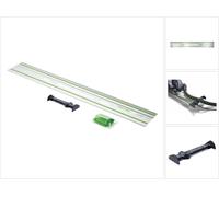 Festool FS 1400/2-KP Rail de guidage 1400 mm pour scie à main, scie plongeante et scie sauteuse / défonceuse + déflecteur FS/2-AW