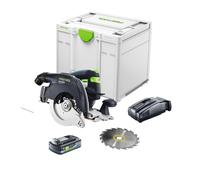 Festool HKC 55 EB-Basic Scie circulaire à main sans fil 18 V 160 mm Brushless + 1x batterie 4,0 Ah + chargeur rapide + Systainer