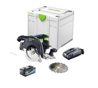 Festool HKC 55 EB-Basic Scie circulaire portative sans fil 18 V 160 mm Brushless + 1x batterie 8,0 Ah + chargeur rapide + Systainer