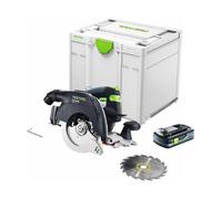 Festool HKC 55 EB-Basic Scie circulaire portative sans fil 18 V 160 mm Brushless ( 576163 ) + 1x batterie 4,0 Ah + Systainer - sans chargeur