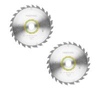 Festool HW 230x2,5x30 W24 Lame circulaire WOOD STANDARD 2 pces ( 2x 500647 ) 230 x 2,5 x 30 mm 24 dents pour tous les matériaux en bois, panneaux de construction, matières plastiques souples, coupe gr