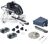 Festool KAPEX KSC 60 EB-Basic Scie à onglets à batterie 18 V / 36 V 216 mm Brushless + 2x batterie 4,0 Ah - sans chargeur