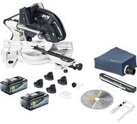 Festool KAPEX KSC 60 EB-Basic Scie à onglets sans fil 18 V / 36 V 216 mm Brushless + 2x batterie 8,0 Ah - sans chargeur