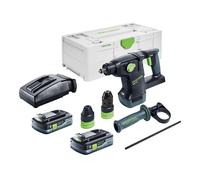 Festool KHC 18 EB-Basic Marteau combiné sans fil 18 V 2,6 J SDS-Plus Brushless + 2x batterie 4,0 Ah + chargeur + Systainer