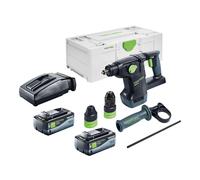 Festool KHC 18 EB-Basic Marteau combiné sans fil 18 V 2,6 J SDS-Plus Brushless + 2x batterie 8,0 Ah + chargeur + Systainer