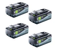 Festool Kit batterie 4x BP 18 Li 8,0 HP-ASI Batterie 18 V 8,0 Ah ( 4x 577323 ) 8000 mAh Li-ion avec indicateur de charge