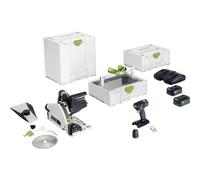 Festool Kit Combo sans fil TSC 55 K & TXS 18 + ToolBox TB M 137 | Scie plongeante + perceuse-visseuse 18 V - moteur EC-TEC sans balais - batterie 5,0 Ah - Systainer³