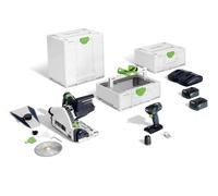 Festool Kit Combo sans fil TSC 55 K & TXS 18 + ToolBox TB M 137 | Scie plongeante + perceuse-visseuse 18 V - moteur EC-TEC sans balais - batterie 5,0 Ah - Systainer³