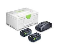Festool Kit Énergie 18V - 2 Batteries TBX 8 (8,0 Ah) Tabless + Chargeur Rapide SCA 16 + Systainer³
