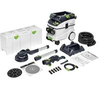 Festool Kit ponceuse à bras et aspirateur PLANEX LHS 2 225/CTM 36-Set | Ponceuse pour cloison sèche avec mobile d'aspiration, rallonge, plateau de ponçage et systainer - prête à l'emploi