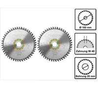 Festool lame de scie circulaire à denture fine HW 160 x 20 x 2,2 mm W48 160 mm 48 dents ( 2 x 491952 )