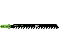 Festool Lame de Scie Sauteuse HM 75/4,5 pour Matériaux Abrasifs | Lame carbure à denture large - pas de dents 4,5 mm - longueur de coupe 75 mm - queue en T - codification verte bâtiment