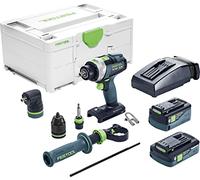 Festool Perceuse-visseuse à percussion sans fil QUADRIVE TPC 18/4 5,2/4,0 I-Set