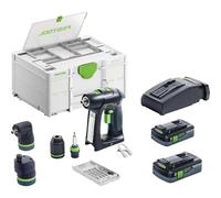Festool, Perceuse + perceuse à percussion, Perceuse-visseuse sans fil C 18 HPC 4,0 I-Set