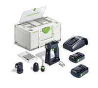 Festool Perceuse-visseuse sans fil CXS 18 C 3,0-Set – 2 batteries 18V 3,0Ah – Systainer 576884