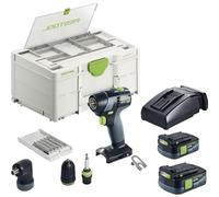 Festool Perceuse-visseuse sans fil TXS 12-2,5-Set | Visseuse compacte 12 V à moteur brushless EC-TEC, avec accessoires interchangeables