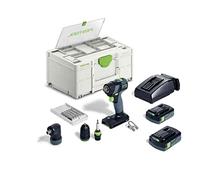 Festool Perceuse-visseuse sans fil TXS 18 C 3,0-Set – 2 batteries 18V 3,0Ah, chargeur, Systainer