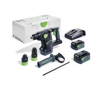 Festool Perforateur-burineur SDS-Plus KHC 18 5,0 EBI-Plus – 2 batteries 5 Ah, chargeur, Systainer