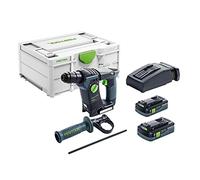Festool Perforateur sans fil BHC 18 HPC 4.0 I-Plus, SDS-Plus | Marteau perforateur 18 V avec 2 batteries 4,0 Ah, chargeur rapide, poignée et Systainer inclus