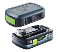 Festool PHC 18 Station de recharge pour portable Charge par induction / USB-A / USB-C + 1x batterie 4,0 Ah