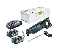 Festool RSC 18 EB-Basic Scie sabre sans fil 18 V Brushless + 2x batterie 8,0 Ah + chargeur rapide + Systainer