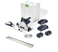 Festool Scie plongeante sans fil festool tsc 55 5,2 kebi-plus/xl-fs - 2 batteries 18v, chargeur + lame ø160mm + rail fs1400/2-577006