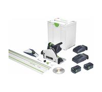 Festool Scie plongeante sans fil festool tsc 55 5,2 kebi-plus/xl-fs - 2 batteries 18v, chargeur + lame ø160mm + rail fs1400/2-577006