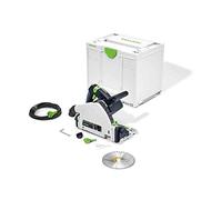 Festool Scie Plongeante TS 55 REBQ-Plus avec Rail de Guidage FS | Scie circulaire plongeante 1200 W, lame 160 mm, vitesse variable 2000-5800 tr/min, raccord aspiration Ø 27/36 mm