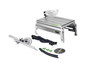Festool Scie Semi-Stationnaire Precisio CS 50 EBG - Table de Scie | Changement de lame FastFix sans outil - coupe longitudinale et transversale - protection antiastilles double face