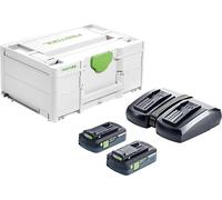 Set Énergie SYS avec chargeur TCL 6 DUO Festool 577109 18V Li-Ion 2 x batteries 4Ah