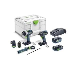 Festool Set Visseuse sans Fil TID 18 & TPC 18/4-5,0/4,0 Ah | Set pro avec 2 outils, 2 batteries 18 V, chargeur et Systainer³ - prêt à l'emploi dès réception