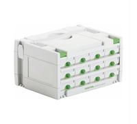 Festool Sortainer SYS 3-SORT/12 Coffret d'assortiment avec 12 compartiments ( 491986 ) pour vis chevilles clous