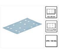 Festool STF 80x133 Bandes abrasives P400 80 x 133 mm - 100 pièces (497126) pour glissières RTS 400, RTSC 400, RS 400, RS 4, LS 130