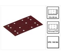 Festool STF 80x133 RU2/50 Bande abrasive Rubin 2 P150 80 x 133 mm 100 pces ( 2x 499051 ) pour ponceuse à glissement RTS 400, RTSC 400, RS 400, RS 4, LS 130
