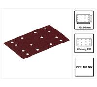 Festool STF 80x133 RU2/50 Bande abrasive Rubin 2 P60 80 x 133 mm 100 pces ( 2x 499047 ) pour ponceuse à glissement RTS 400, RTSC 400, RS 400, RS 4, LS 130