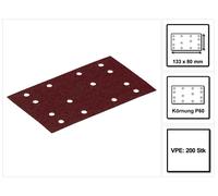Festool STF 80x133 RU2/50 Bande abrasive Rubin 2 P60 80 x 133 mm 200 pces ( 4x 499047 ) pour ponceuse à glissement RTS 400, RTSC 400, RS 400, RS 4, LS 130