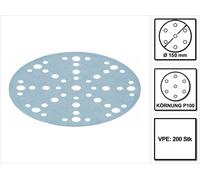 Festool STF D150/48 Disques abrasifs Granat P100 150 mm - pour RO 150, ES 150, ETS 150, ETS EC 150, LEX 150, WTS 150, HSK-D 150 - 200 pcs. ( 2x 575163 )