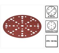Festool STF D150/48 Disques abrasifs Rubin 2 P180 150 mm 100 pces ( 2x 575192 ) pour RO 150, ES 150, ETS 150, ETS EC 150, LEX 150, WTS 150, HSK-D 150