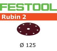FESTOOL StickFix Feuilles abrasives Rubin 125 mm Grain 150 f. Matériaux dérivés du bois /50 pces