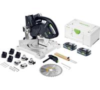 Festool SYMC 70 EB-Basic SYMMETRIC Scie à plinthes sans fil 36 V ( 2 x 18 V ) 216 mm + 2x batterie 4,0 Ah + Systainer - sans chargeur