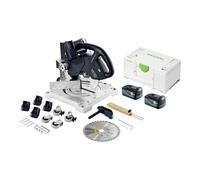 Festool SYMC 70 EB-Basic SYMMETRIC Scie à plinthes sans fil 36 V ( 2 x 18 V ) 216 mm + 2x batterie 5,0 Ah + Systainer - sans chargeur