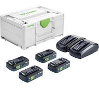 Festool SYS 18V 4x4,0/TCL 6 DUO Kit dénergie 577104 + module Bluetooth, + 4 batteries, + chargeur, + mallette