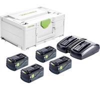 Festool SYS 18V 4x5,0/TCL 6 DUO Kit dénergie 577709 + 4 batteries, + chargeur