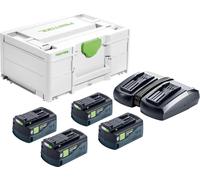 Festool Festool Set d'énergie SYS 18V 4xHP5,0 TCL6DUO Quantité:1