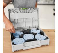 Festool SYS-STF D125 GR-Set Kit abrasif P60 - P220 100 pièces ( 578193 ) pour ponceuse excentrique 125 mm + Systainer