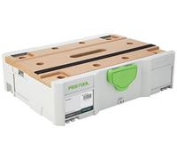 Festool Systainer T-LOC SYS-MFT | Plan de travail en MDF avec plaque perforée, empilable dans le système Systainer, 396 x 296 x 105 mm, 2 kg